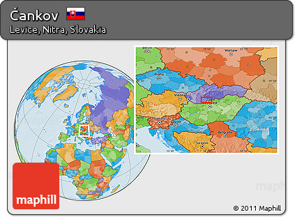 Political Location Map of Čankov
