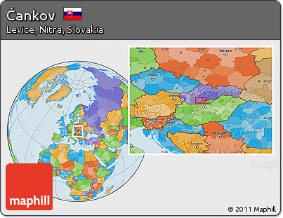 Political Location Map of Čankov