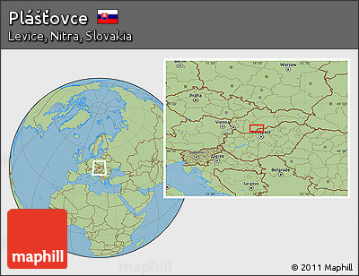 Savanna Style Location Map of Plášťovce
