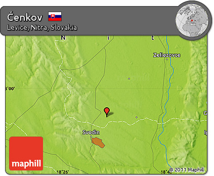 Physical Map of Čenkov