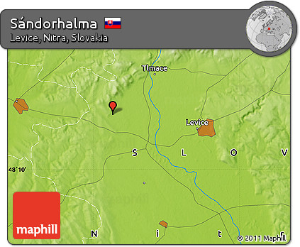 Physical Map of Sándorhalma