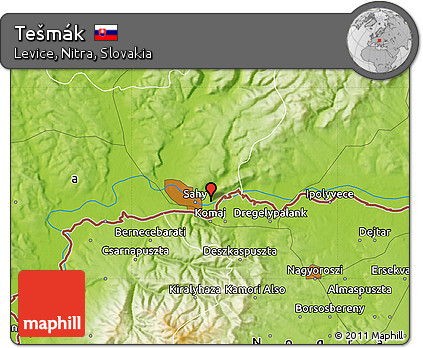 Physical Map of Tešmák