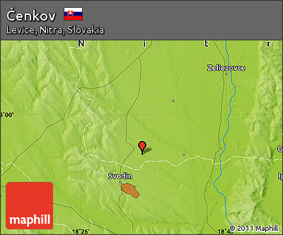 Physical Map of Čenkov