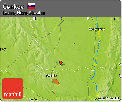 Physical Map of Čenkov