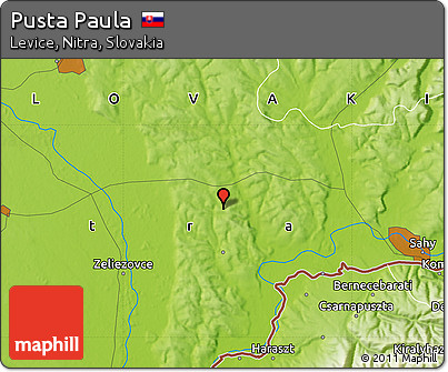 Physical Map of Pusta Paula