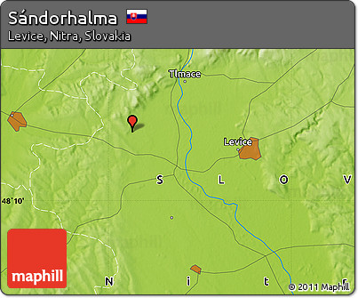 Physical Map of Sándorhalma