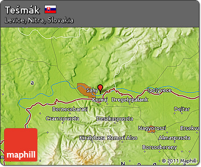 Physical Map of Tešmák