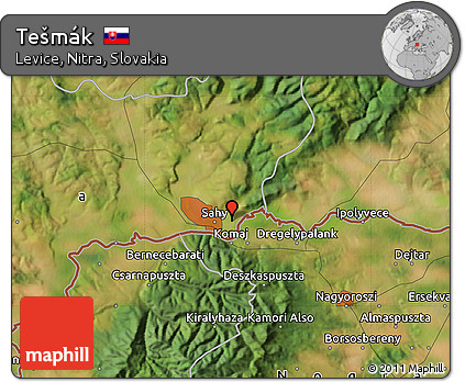 Satellite Map of Tešmák