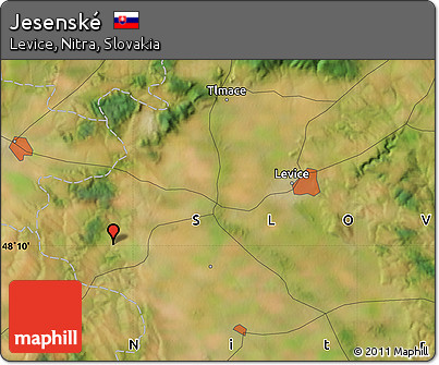 Satellite Map of Jesenské