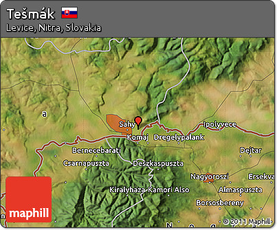 Satellite Map of Tešmák