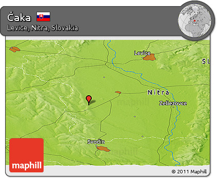 Physical Panoramic Map of Čaka