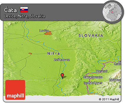 Physical Panoramic Map of Čata