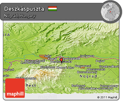 Physical Panoramic Map of Deszkáspuszta