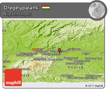 Physical Panoramic Map of Drégelypalánk