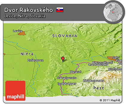 Physical Panoramic Map of Dvor Rakovského
