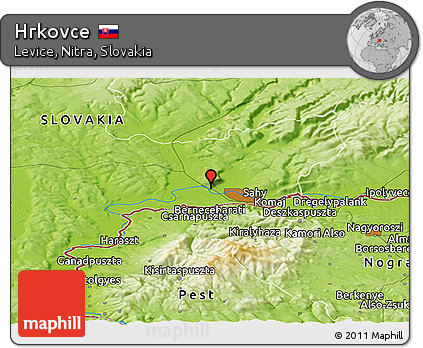 Physical Panoramic Map of Hrkovce
