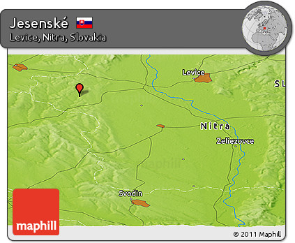 Physical Panoramic Map of Jesenské