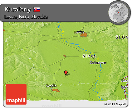 Physical Panoramic Map of Kuraľany