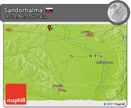 Physical Panoramic Map of Sándorhalma