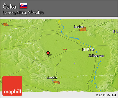 Physical Panoramic Map of Čaka