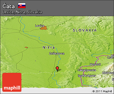 Physical Panoramic Map of Čata