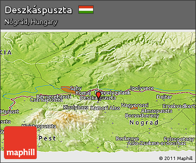 Physical Panoramic Map of Deszkáspuszta