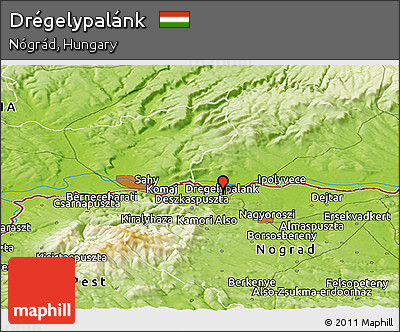 Physical Panoramic Map of Drégelypalánk