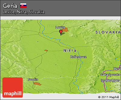 Physical Panoramic Map of Geňa