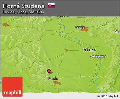 Physical Panoramic Map of Horná Studená