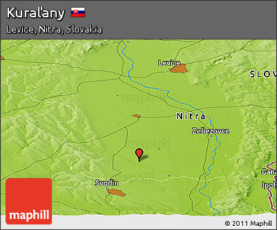 Physical Panoramic Map of Kuraľany