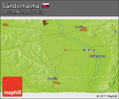 Physical Panoramic Map of Sándorhalma