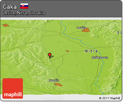 Physical Panoramic Map of Čaka