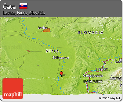 Physical Panoramic Map of Čata