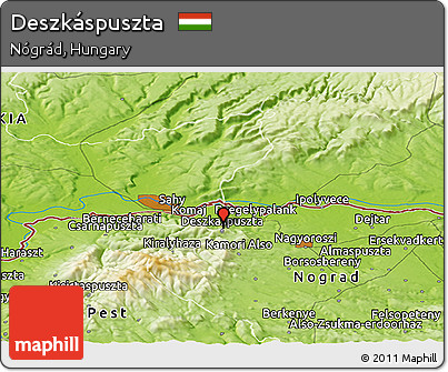 Physical Panoramic Map of Deszkáspuszta