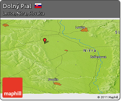Physical Panoramic Map of Dolný Pial