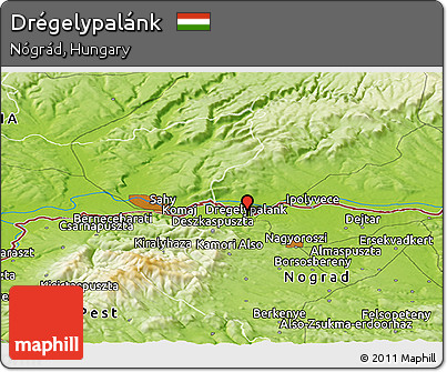 Physical Panoramic Map of Drégelypalánk