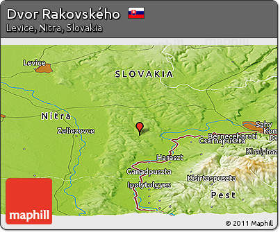 Physical Panoramic Map of Dvor Rakovského