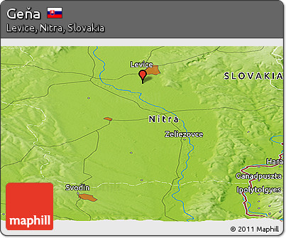 Physical Panoramic Map of Geňa