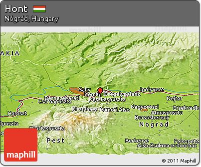 Physical Panoramic Map of Hont