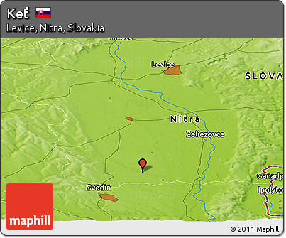 Physical Panoramic Map of Keť