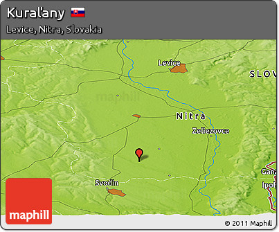 Physical Panoramic Map of Kuraľany