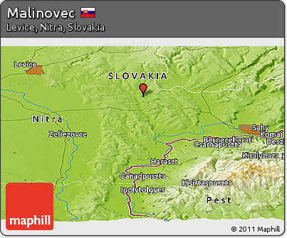 Physical Panoramic Map of Malinovec