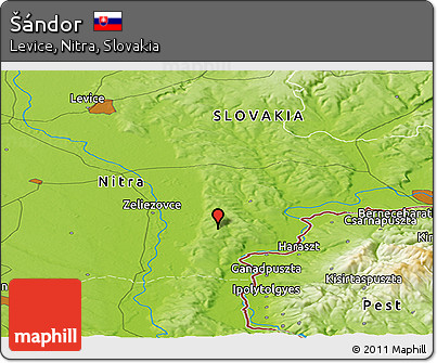 Physical Panoramic Map of Šándor