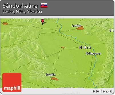 Physical Panoramic Map of Sándorhalma