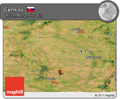 Satellite Panoramic Map of Čenkov