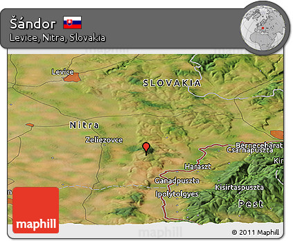 Satellite Panoramic Map of Šándor