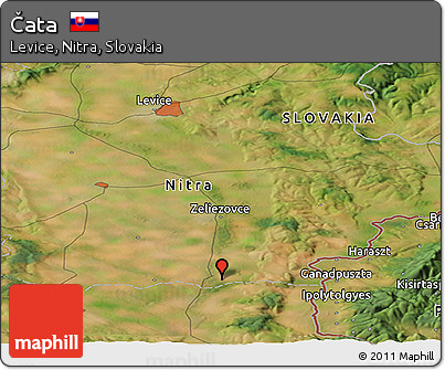 Satellite Panoramic Map of Čata