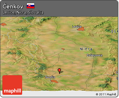 Satellite Panoramic Map of Čenkov