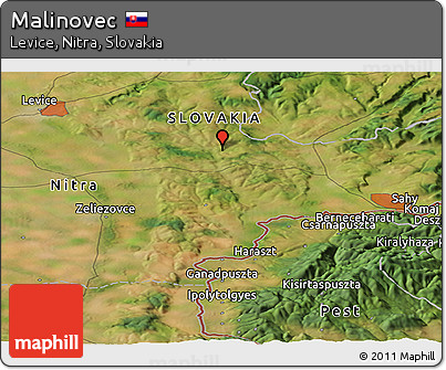 Satellite Panoramic Map of Malinovec