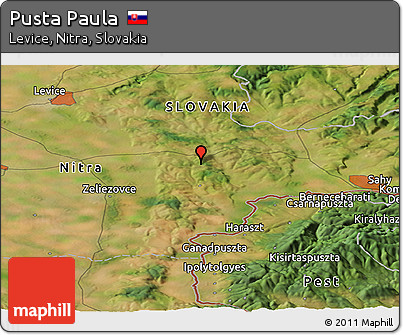 Satellite Panoramic Map of Pusta Paula